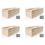 Extra Convenience Extra LarCrate Natural Finish - SET of 4