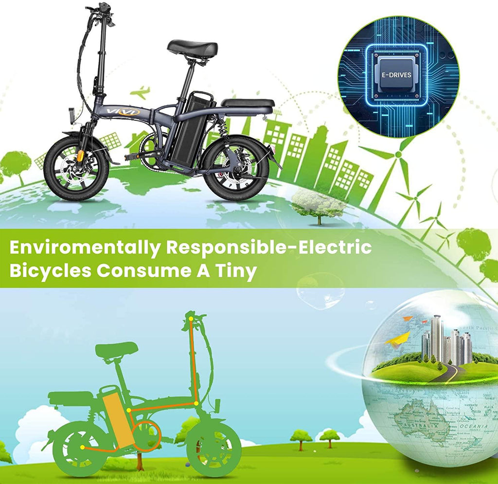 Vivi Z8 Folding Electric Bicycle Ebike, Small Electric Bike for Adults, 20Mph with 48V 20Ah Removable Lithium-Ion Battery Electric Commuter Bicycle, 350W Motor and UP to 60 Miles