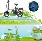 Vivi Z8 Folding Electric Bicycle Ebike, Small Electric Bike for Adults, 20Mph with 48V 20Ah Removable Lithium-Ion Battery Electric Commuter Bicycle, 350W Motor and UP to 60 Miles