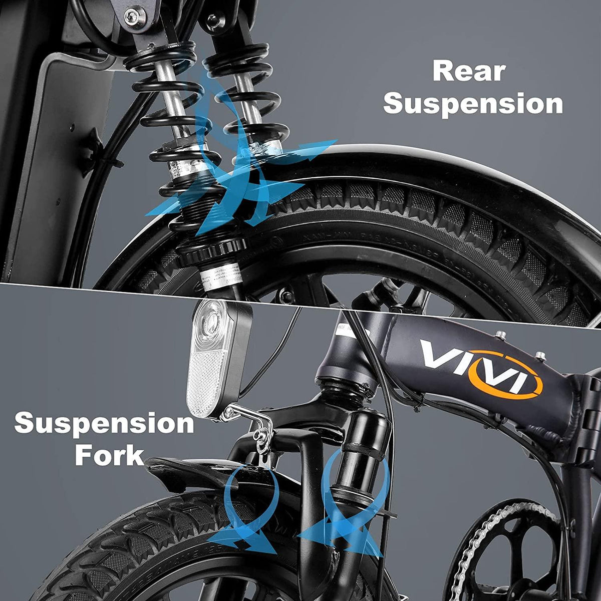 Vivi Z8 Folding Electric Bicycle Ebike, Small Electric Bike for Adults, 20Mph with 48V 20Ah Removable Lithium-Ion Battery Electric Commuter Bicycle, 350W Motor and UP to 60 Miles