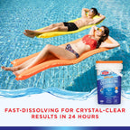 hth mineral brilliance chlorinating 7-in-1 granules for pools, 50 lbs