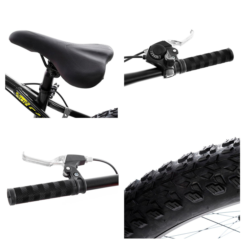 FITOOM Men's Fat Tire Bike, 26-inch wheels, 21 speeds, Black