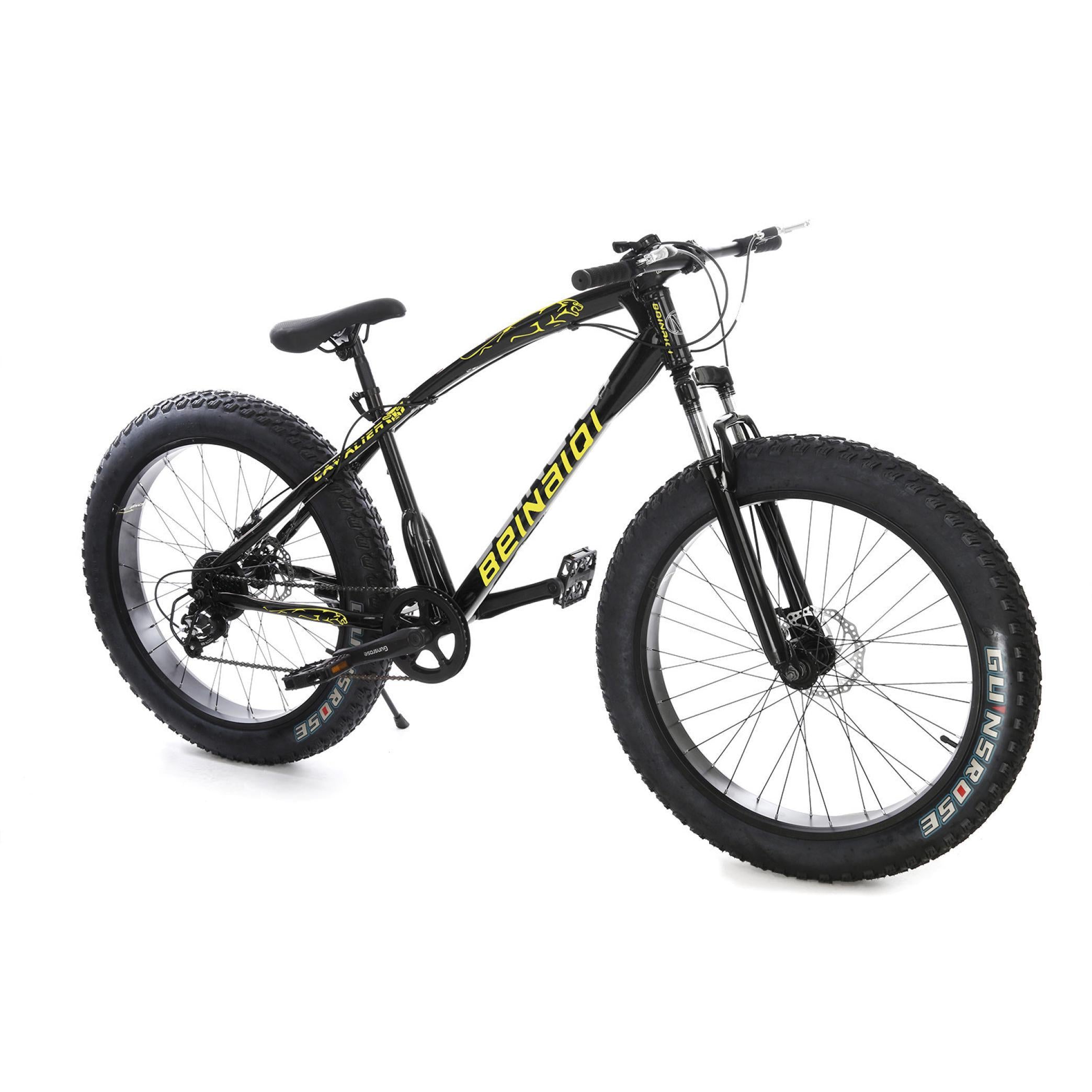 FITOOM Men's Fat Tire Bike, 26-inch wheels, 21 speeds, Black