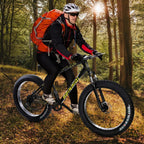 FITOOM Men's Fat Tire Bike, 26-inch wheels, 21 speeds, Black