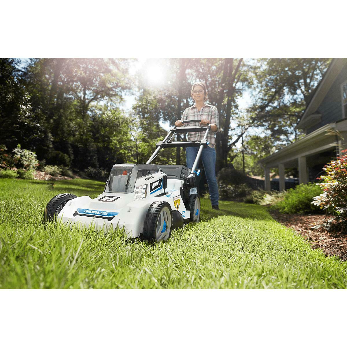 NEW HART 40-Volt Cordless Brushless 20-inch Push lawn Mower Kit w/5.0Ah Battery