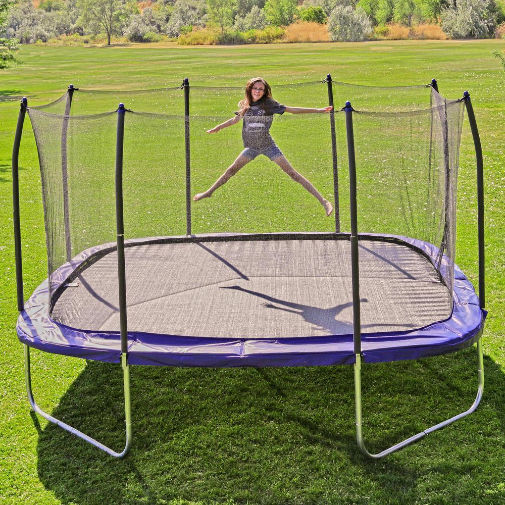 Skywalker Trampolines 13 ft. Square Trampoline with Enclosure in Blue