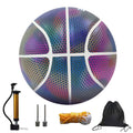 Unbranded Reflective Holographic Glowing Basketball Sport Ball Toys Indoor Outdoor Use