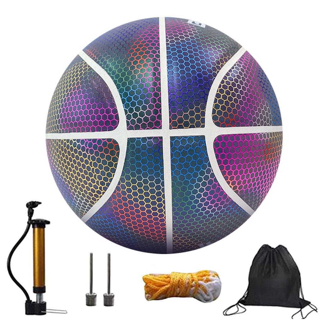 Unbranded Reflective Holographic Glowing Basketball Sport Ball Toys Indoor Outdoor Use