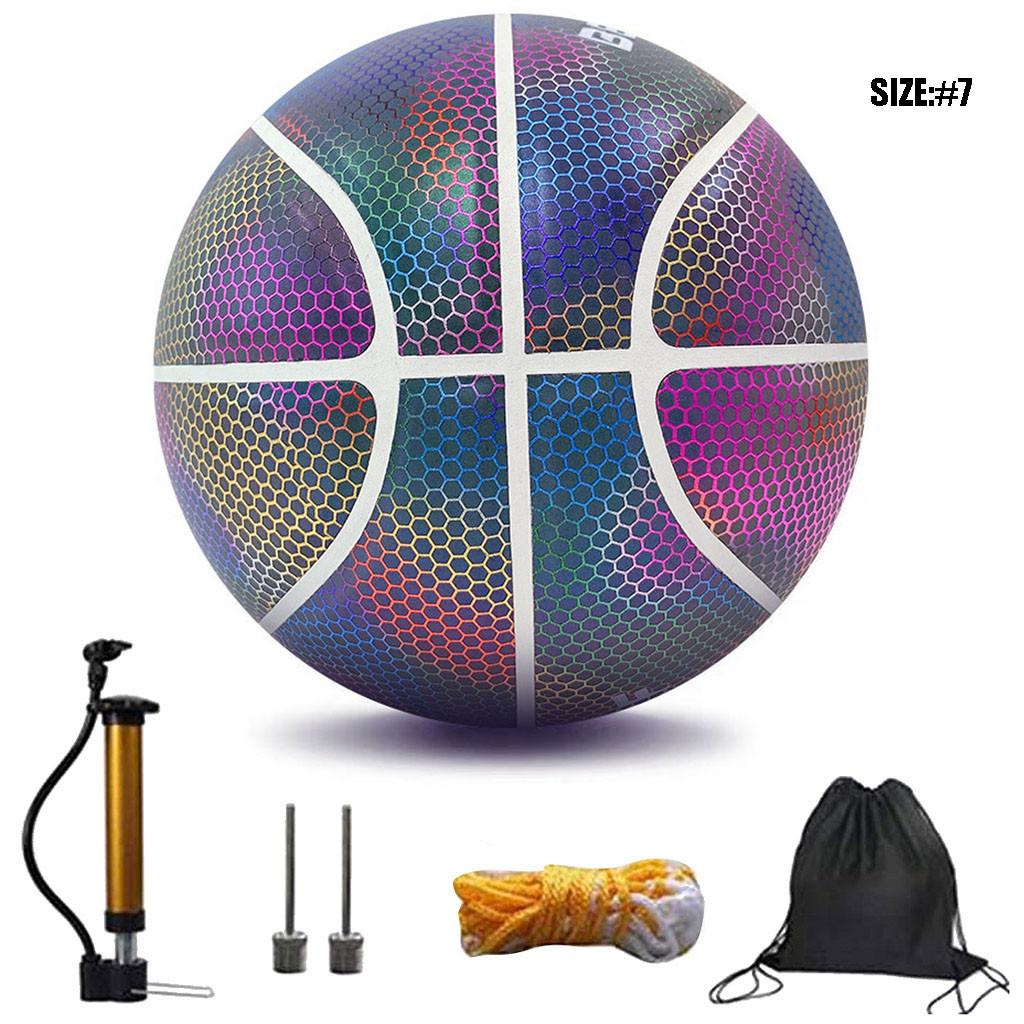 Unbranded Reflective Holographic Glowing Basketball Sport Ball Toys Indoor Outdoor Use