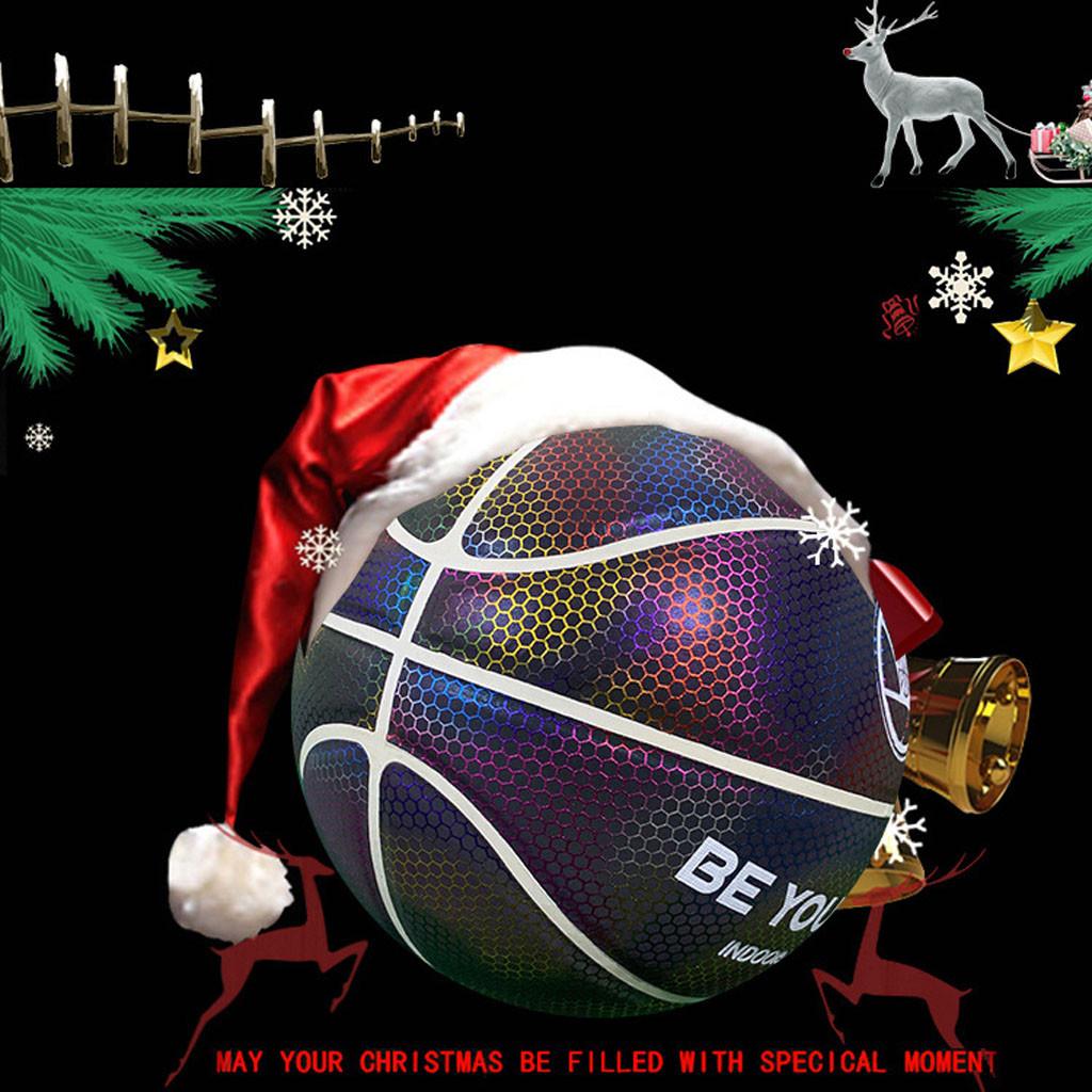 Unbranded Reflective Holographic Glowing Basketball Sport Ball Toys Indoor Outdoor Use
