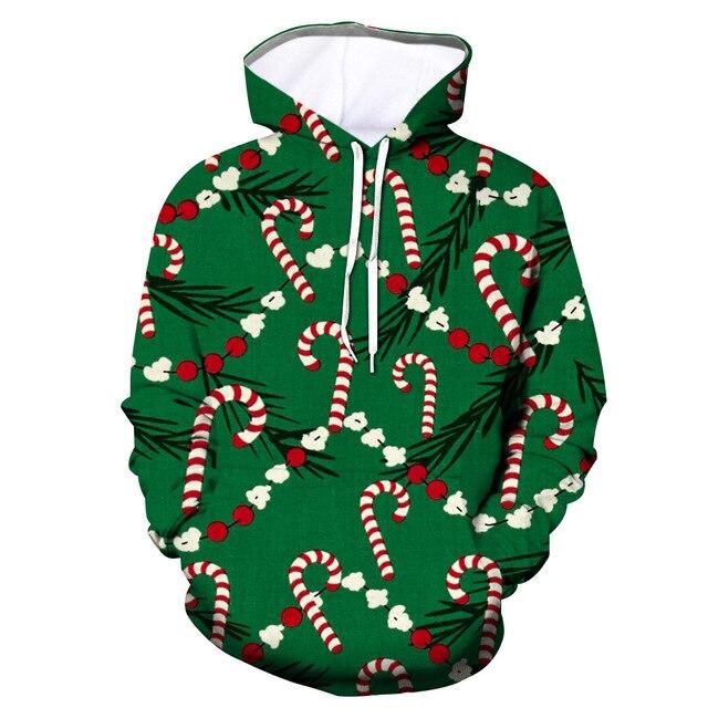 2021 Xmas Winter 3D Santa Claus Printing Sweatshirt Hoodies