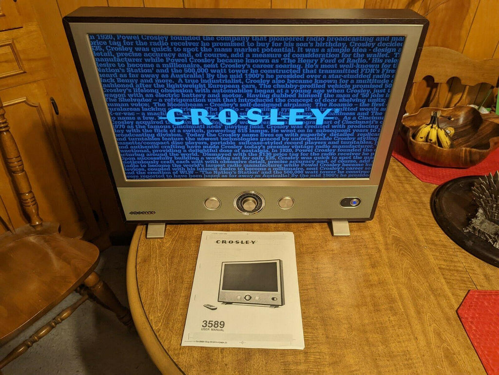 crosley retro custom 24" fhd led tv computer model 3589 hd 1080p hdmi no remote