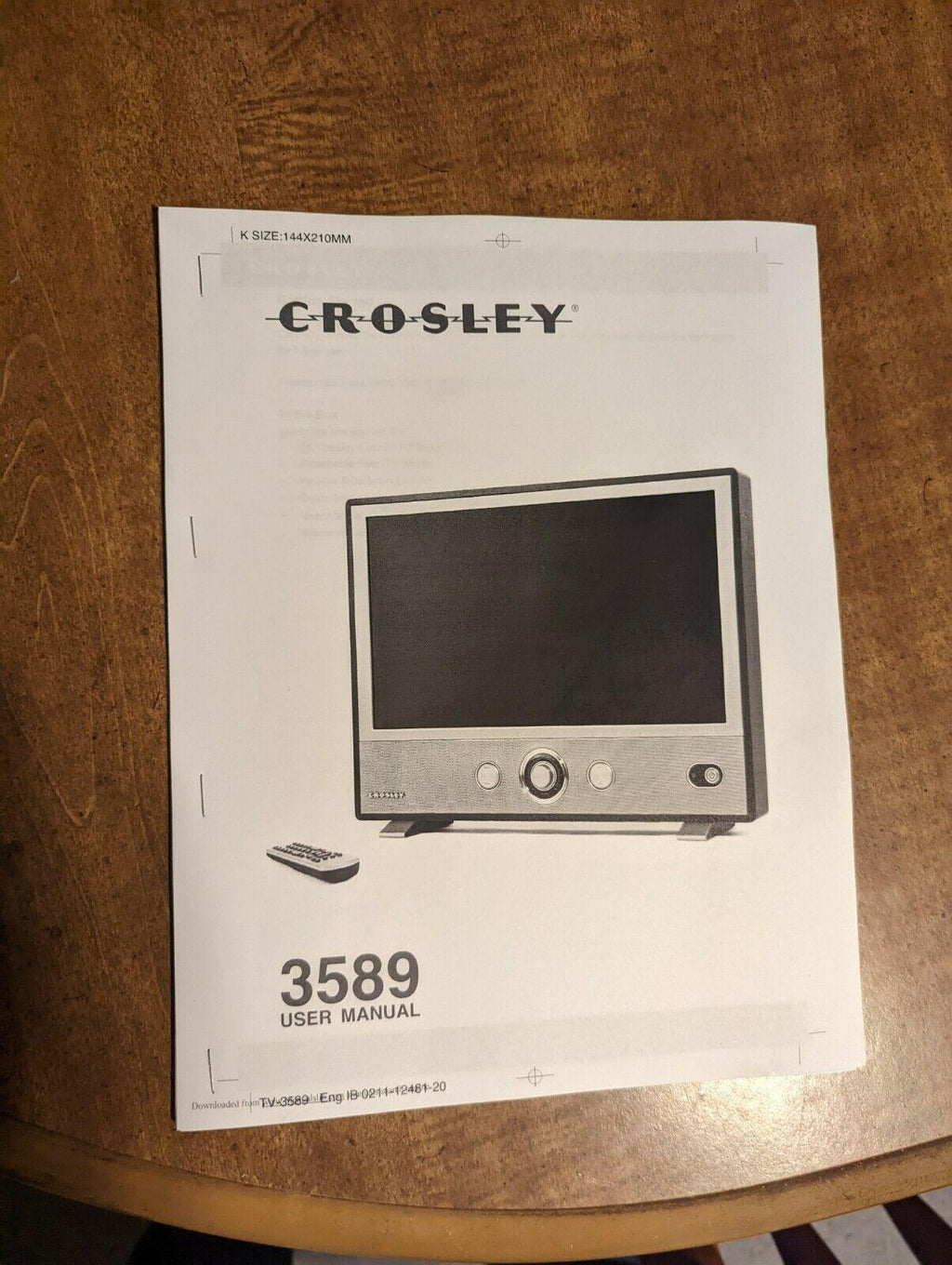 crosley retro custom 24" fhd led tv computer model 3589 hd 1080p hdmi no remote
