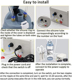 dishengzhen electric milker, 3l rechargeable cow milking machine, portable cattle milking equipment with brush milk lining for livestock household domestic farm