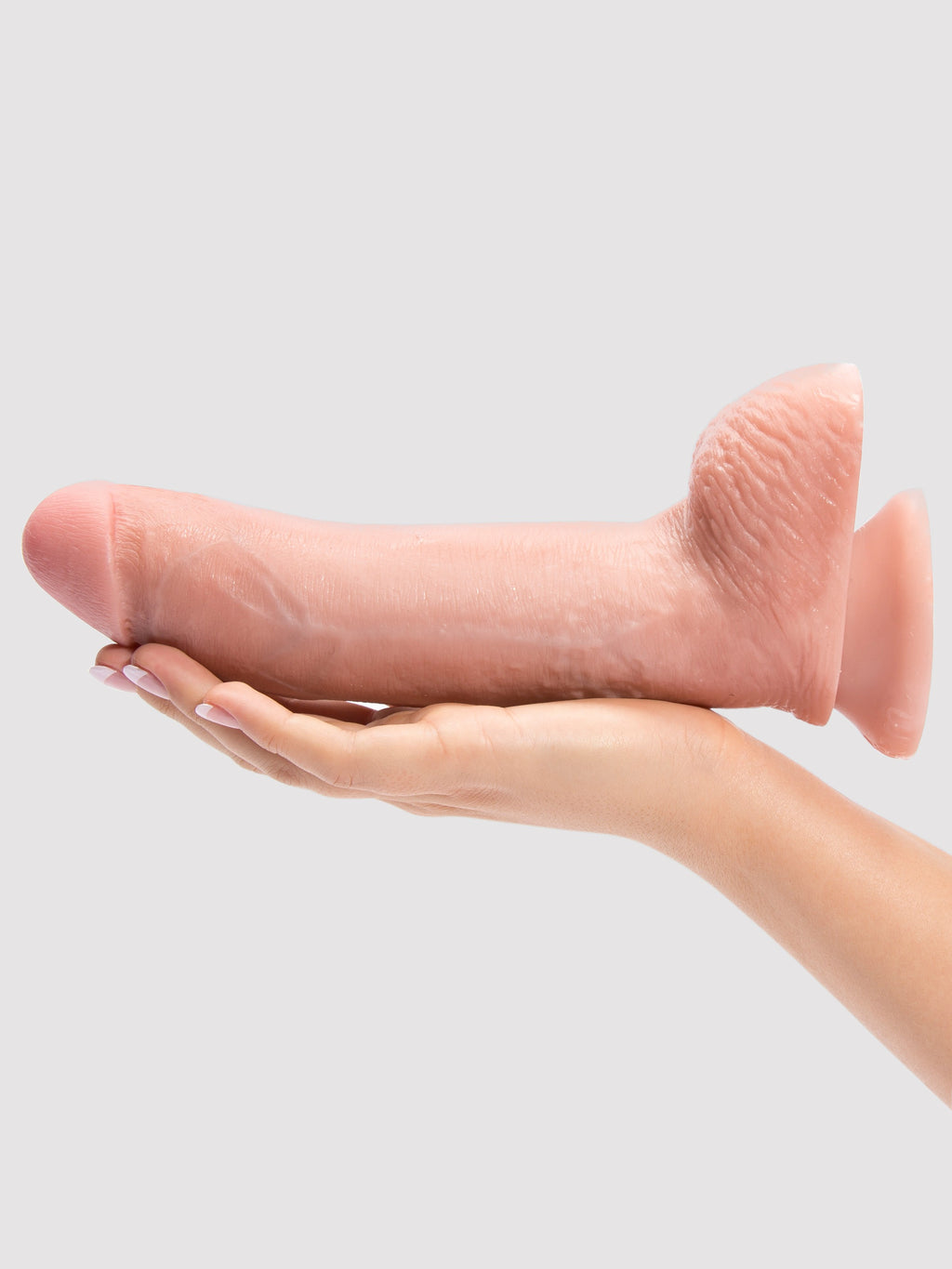 King Cock Ultra Realistic Suction Cup Dildo with Balls 8 Inch, Flesh Pink | Flesh Pink