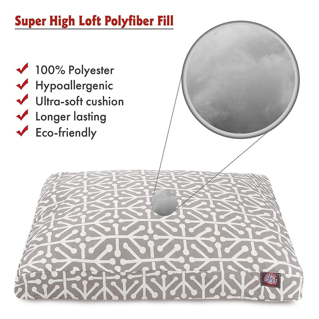 Gray Aruba LarRectangle Indoor Outdoor Pet Dog Bed With Removable Washable Cover By Majestic Pet Products