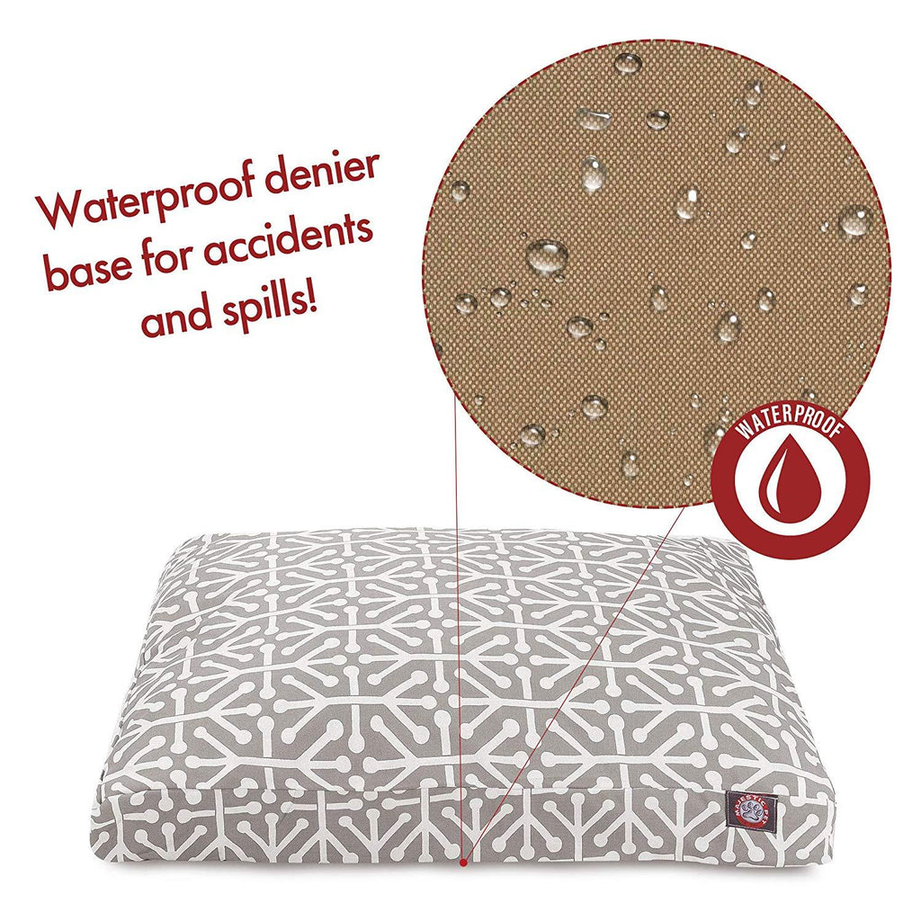 Gray Aruba LarRectangle Indoor Outdoor Pet Dog Bed With Removable Washable Cover By Majestic Pet Products