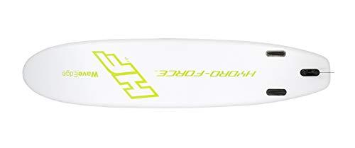 Hydro Force Wave Edge 122 x 27 Inch Inflatable Stand Up Paddle Board with Non-Slip Deck, Aluminum Oar, Inflation Pump, R