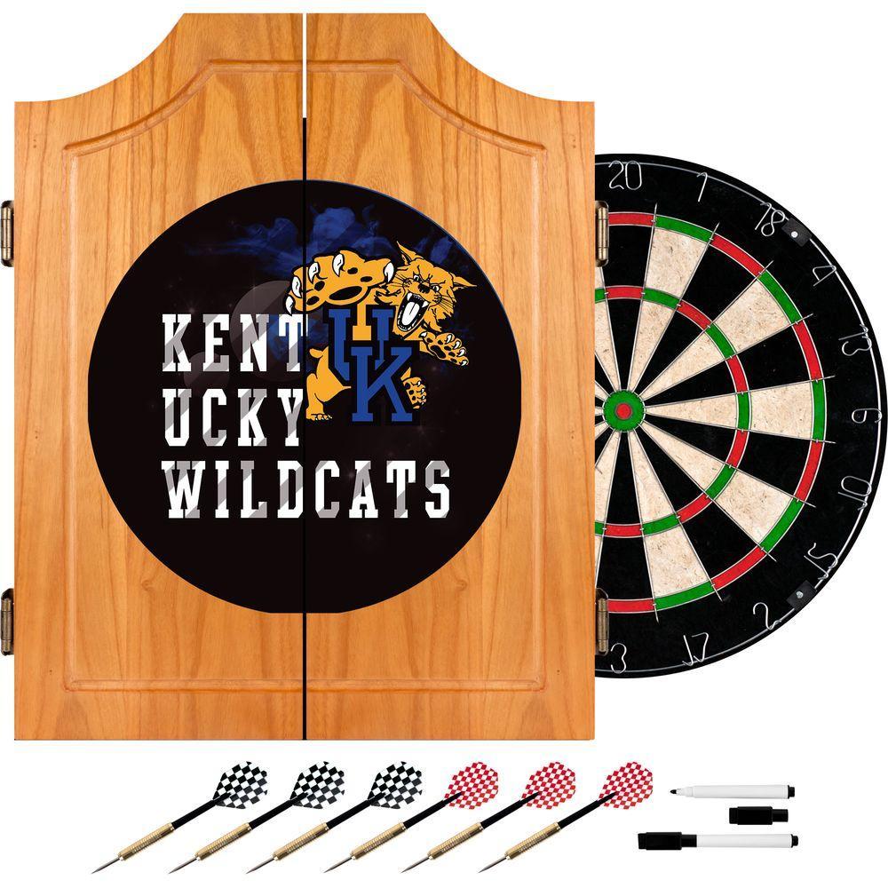 University of Kentucky Smoke 20.5 in. Wood Dart Cabinet Set