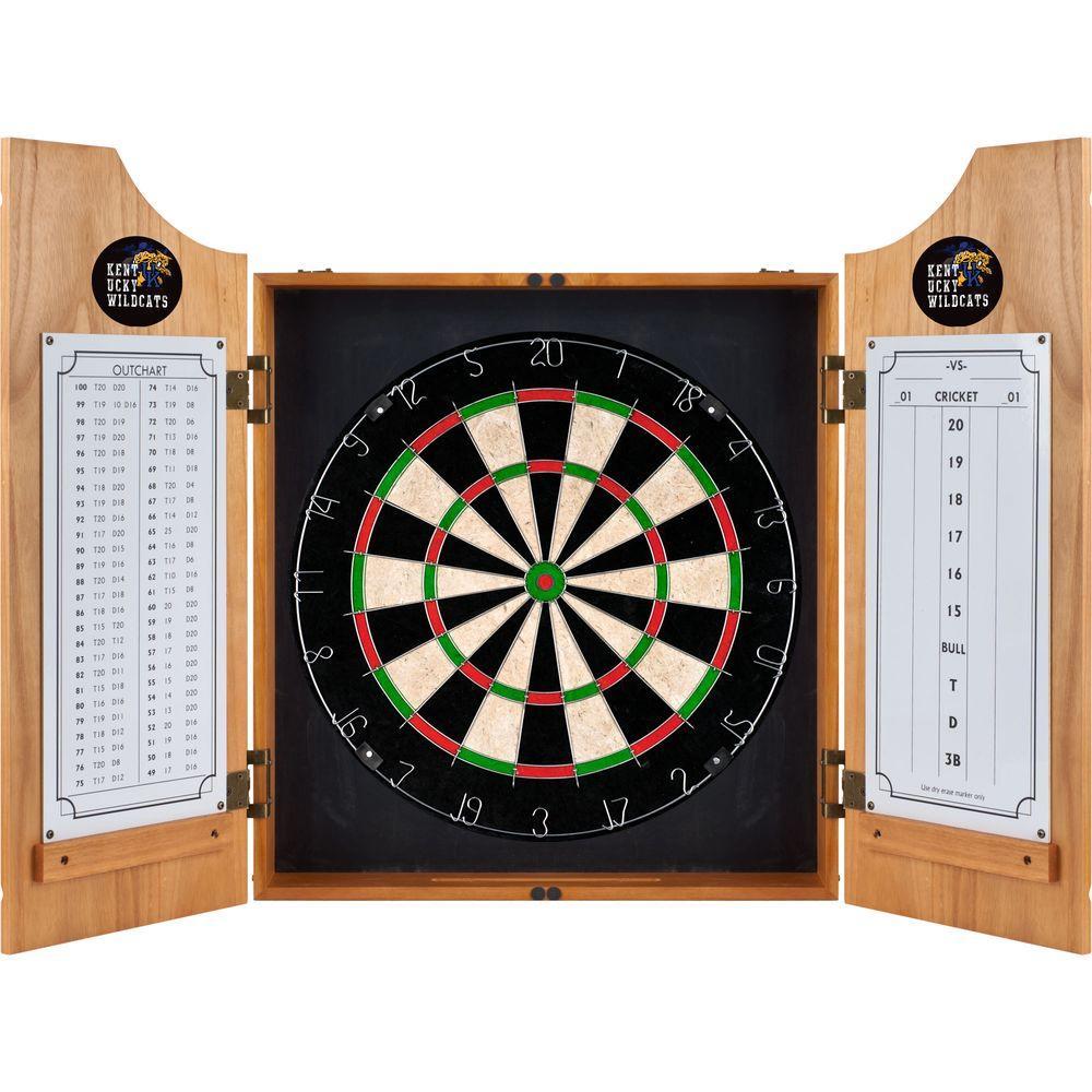 University of Kentucky Smoke 20.5 in. Wood Dart Cabinet Set