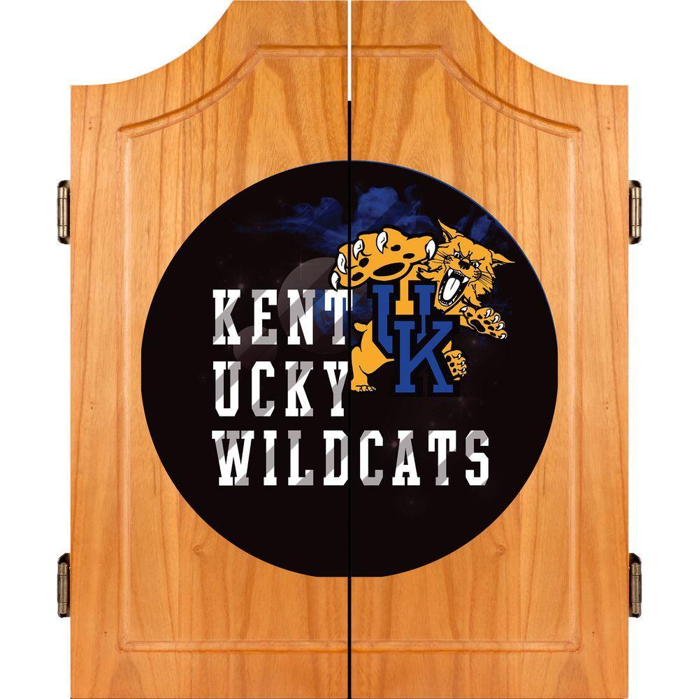 University of Kentucky Smoke 20.5 in. Wood Dart Cabinet Set