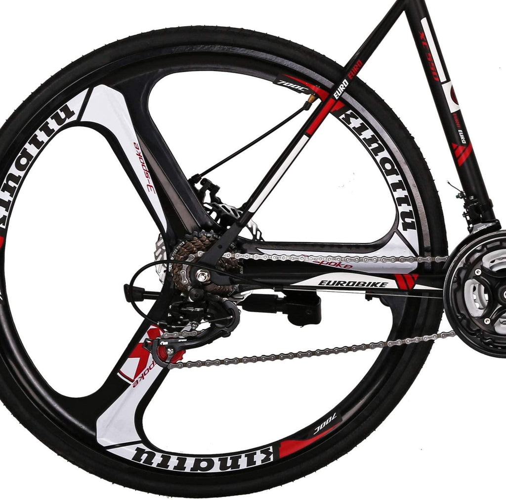 Eurobike Road Bikes XC550 700C Dual Disc Brake 21_speeds 3_Spokes Wheels Road Bicycle