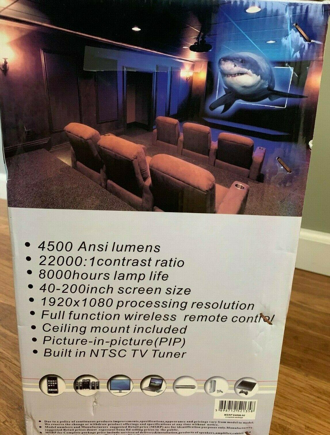 paramont cinema hd-2112 hd tv projector (3d compatible hdmi)