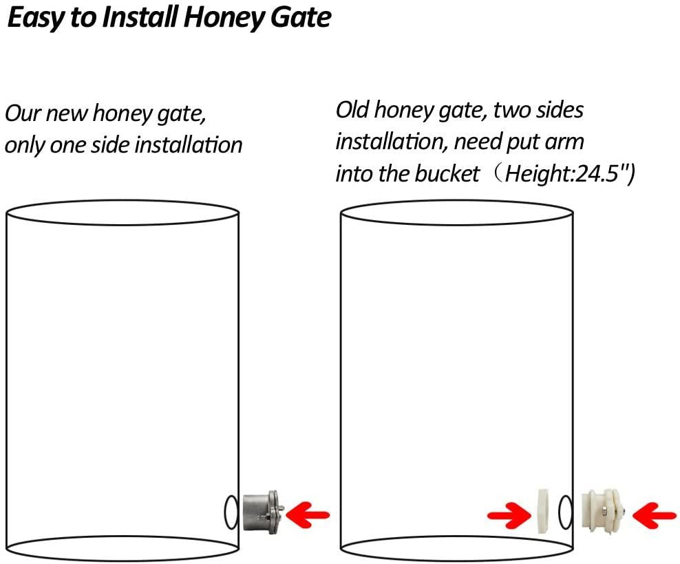 vingli upgraded electric 4 frame honey extractor, stainless steel honeycomb spinner drum with adjustable height stands, beekeeping pro apiary centrifuge equipment
