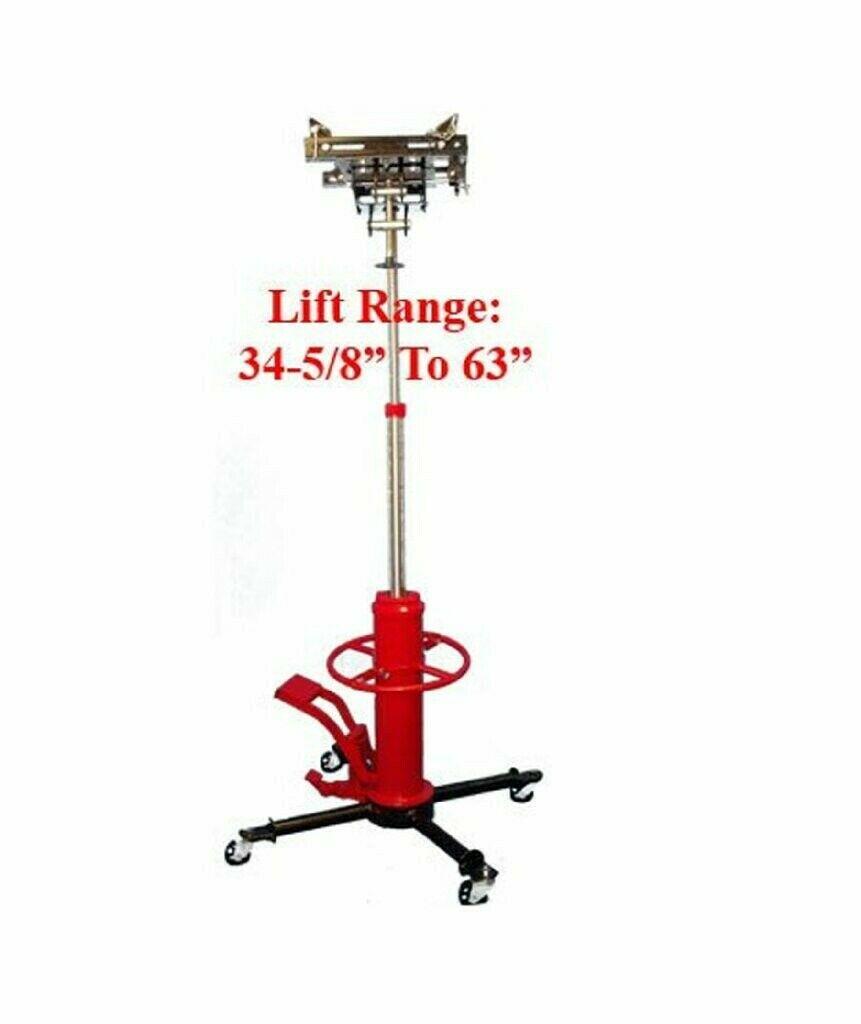 Heavy Duty 1/2 Ton Hydraulic Telescopic Tall Transmission Jack 34-5/8 to 73"