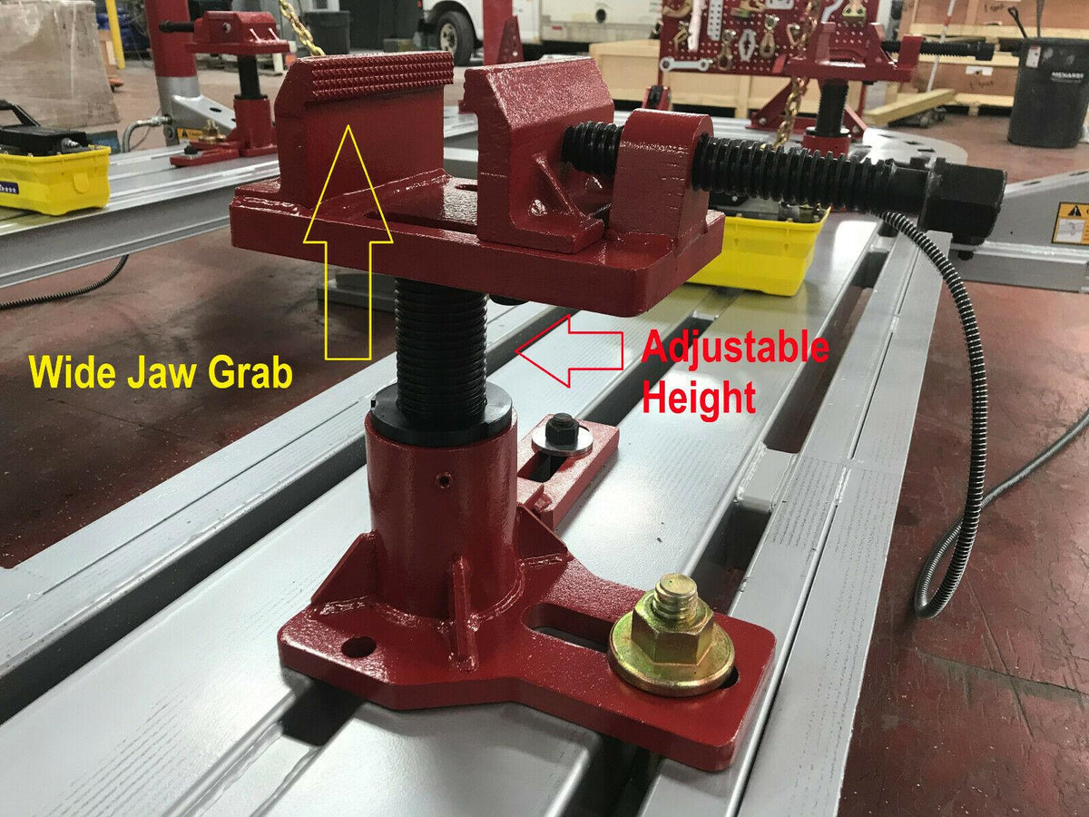 Universal Heavy Duty Auto Body Frame Machine Tie Down Pinchweld Clamp Set of 4