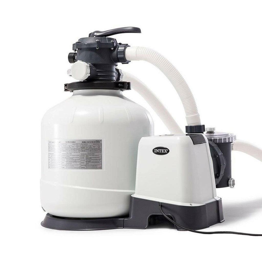 intex 3000 gph above ground pool sand filter pump w/ deluxe pool maintenance kit