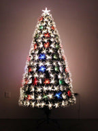 Color Changing Fiber Optic Christmas Tree With Multi-color LED Lights Pre-lit