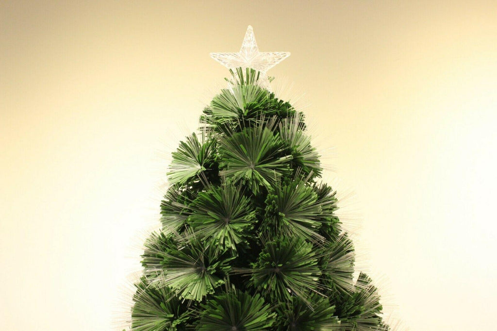 Color Changing Fiber Optic Christmas Tree With Multi-color LED Lights Pre-lit