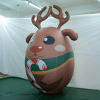 SAYOK Christmas Reindeer Cartoon Balloon Decoration Inflatable Hanging Balloons with White Lights- Applicable at Home//Yard/Office/Shopping Mall/Park/Plaza(0.25mm PVC, 6.56ft)