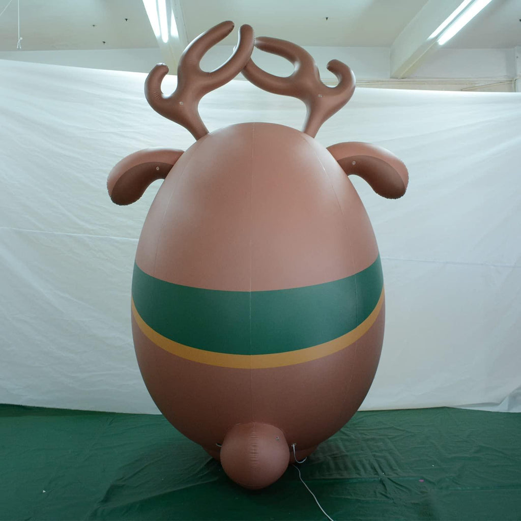 SAYOK Christmas Reindeer Cartoon Balloon Decoration Inflatable Hanging Balloons with White Lights- Applicable at Home//Yard/Office/Shopping Mall/Park/Plaza(0.25mm PVC, 6.56ft)