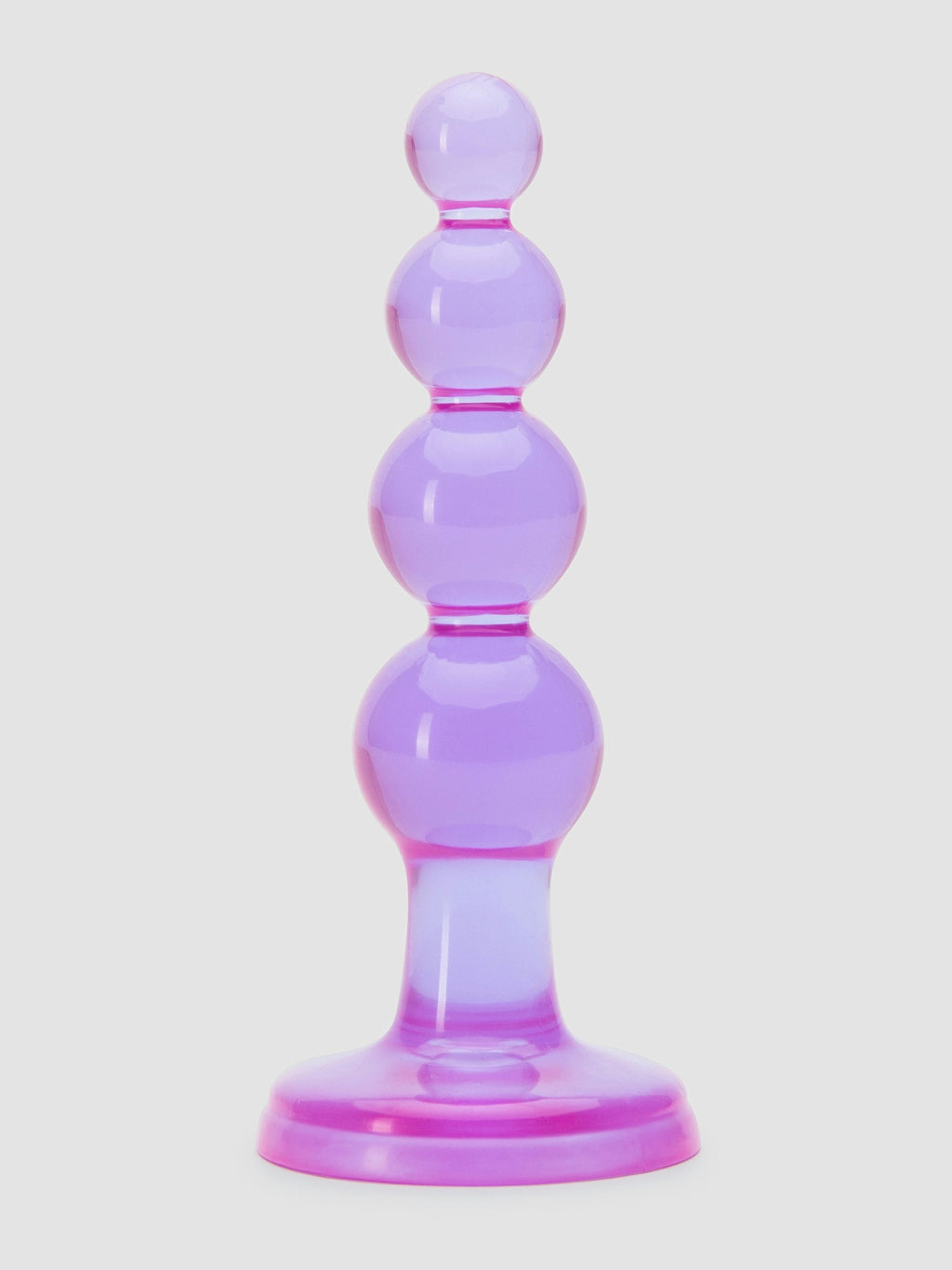 BASICS Beaded Slimline Butt Plug, Purple