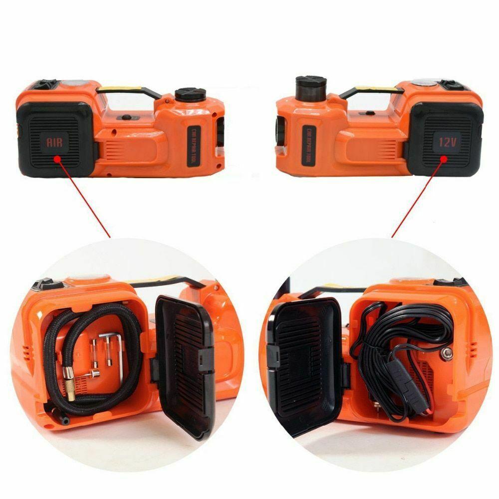 Car Jack Electric Hydraulic Floor 12V DC 5T 11023lb Emergency Lift Repair Tool