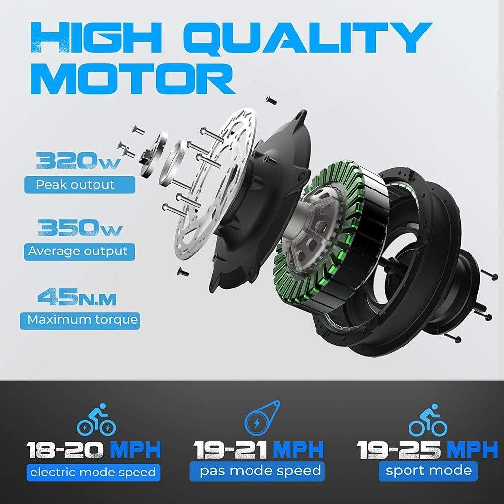 eAhora XC100 48V 14AH Battery Electric Bike 350W 23MPH Electric Mountain Bike for Adults, 26IN Urban Commuter Mechanical Brakes, Front Suspension, Smart Display, Cruise Control, 7 Speed Gears