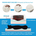 Pet Support Systems Orthopedic Gel Memory Foam Dog Beds - Eco Friendly, Hypoallergenic and Made in USA, Supreme Luxury Comfort and Care for Dogs with Removable and Washable Cover