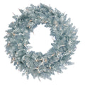 Vickerman 30" Silver Fir Artificial Christmas Wreath, Warm White Dura-Lit LED lights. - Faux Fir Christmas Wreath - Indoor Seasonal Home Decor