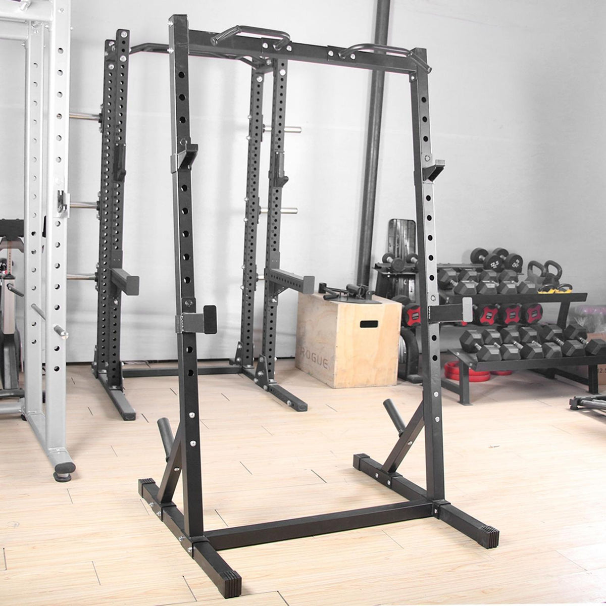 OlymFit Adjustable Half-frame Power CaMultifunctional Squat Rack Impregnation Station