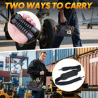 Heavy Duty Tool Bag with Multi-Pockets, Portable Tool Box Organizer StoraBag, with Adjustable Shoulder Strap and Ergonomic Handle (Black, 12" Standard Base)