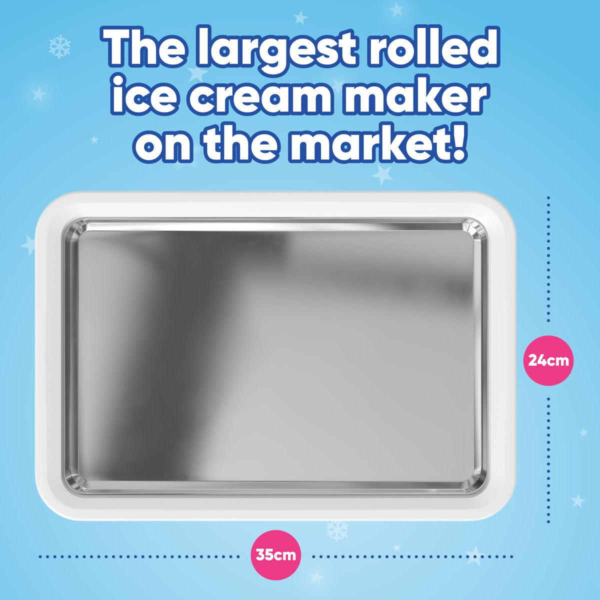 Rolled Ice Cream Maker Kit - Ice Cream Cold Plate Makes Delicious Treats - Rolled Ice Cream Tray is Perfect  Ice Cream Maker - Roll Ice Cream Maker for Kids & Family