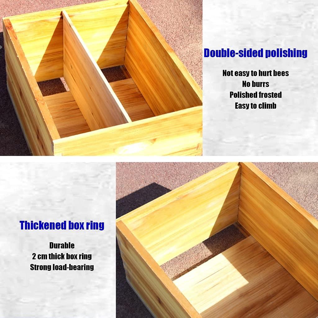 beehive house, 10 frame wood outdoor beehive bee box, w/10 nest frame,beekeeping supplies equipment tool, bee box for beekeeper starter, easy to install