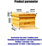 beehive house, 10 frame wood outdoor beehive bee box, w/10 nest frame,beekeeping supplies equipment tool, bee box for beekeeper starter, easy to install