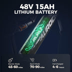 750W Electric Mountain Bike, 26 inch 4.0 Fat Tire Electric Bike with Removable 48V 15AH Lithium Battery, Hydraulic Brakes and Full Air Suspension Adult Electric Bicycles with USB Color Display