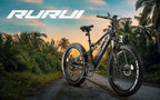 750W Electric Mountain Bike, 26 inch 4.0 Fat Tire Electric Bike with Removable 48V 15AH Lithium Battery, Hydraulic Brakes and Full Air Suspension Adult Electric Bicycles with USB Color Display