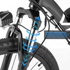 VIVI Electric Bike Electric Mountain Bike 26" Electric Bicycles for Adults, 350W Motor Ebike, 36V,8AH Battery, 3 Electric Modes and 21 Speed Gears, 20MPH Speed