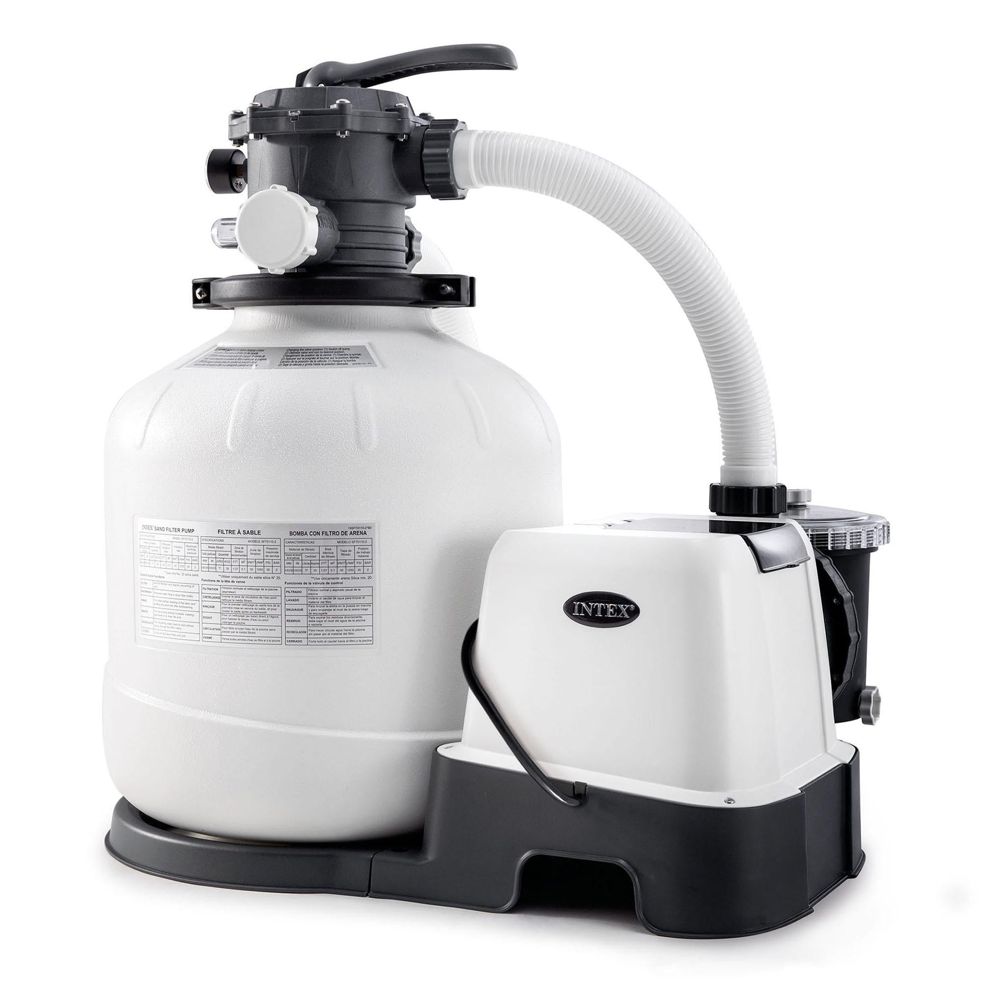 intex krystal clear sand filter pump &amp; saltwater system cg-26679eg, 110-120v with gfci