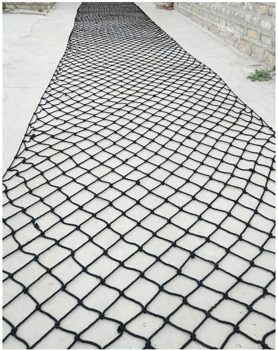 NIANTONG Protection Nets Black Industrial Decor Net DIY Decor Trellis Netting for Climbing Plants Soccer Net Goal/Targets Heavy Duty 6mm/5cm Multi-Size (Size : 5x9m)